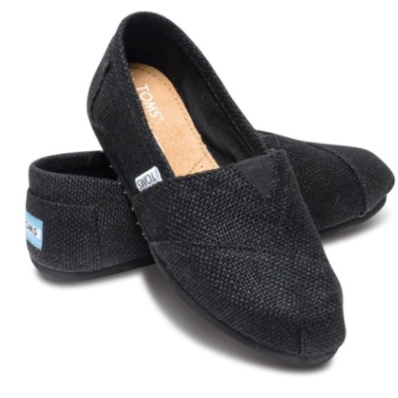 Toms Shoes - TOMS BLACK BURLAP WOMEN'S CLASSICS